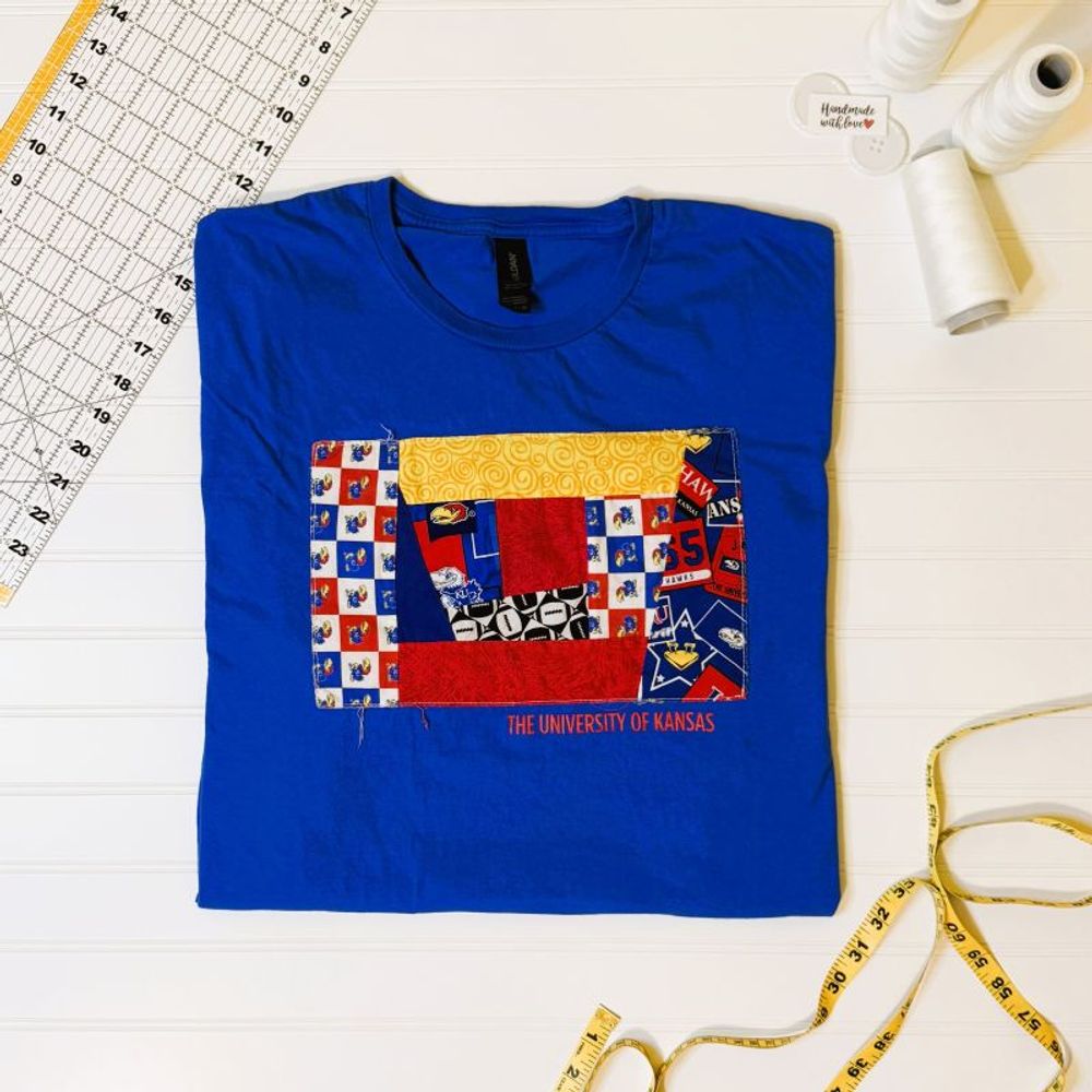 Kansas Jayhawks Wonky Quiltee Blue